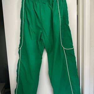BDG urban outfitters Green Track Pants with White Piping